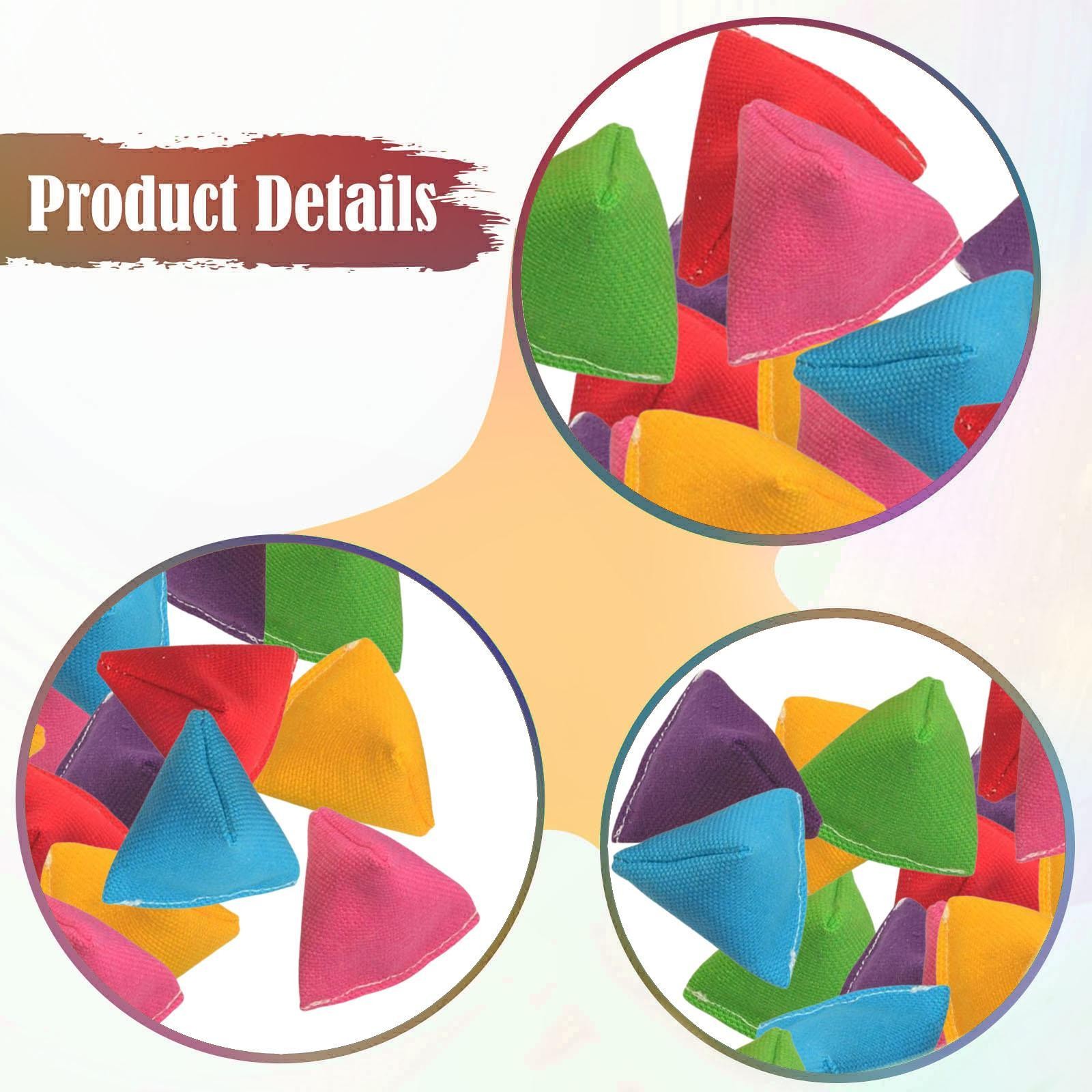 30x Mini Bean Bags Mini Sandbag Learning Game Color Learning 4cm Toss Bag for