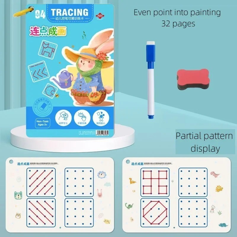 Children Magical Tracing Workbook Montessori Learning Educational for Kids