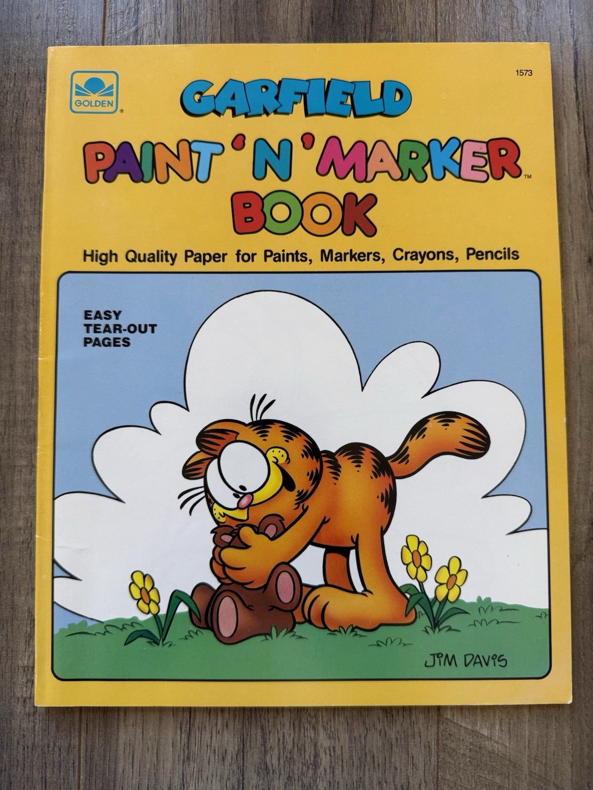 Golden GARFIELD Activity Book LOT Trace & Color Paint ‘N’ Marker With Water Cat