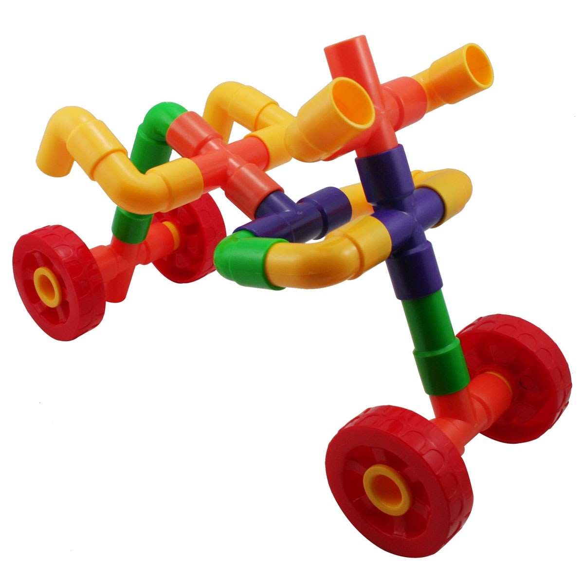 Joyn Toys Tubes and Wheels Construction Building Set – 72 Pieces