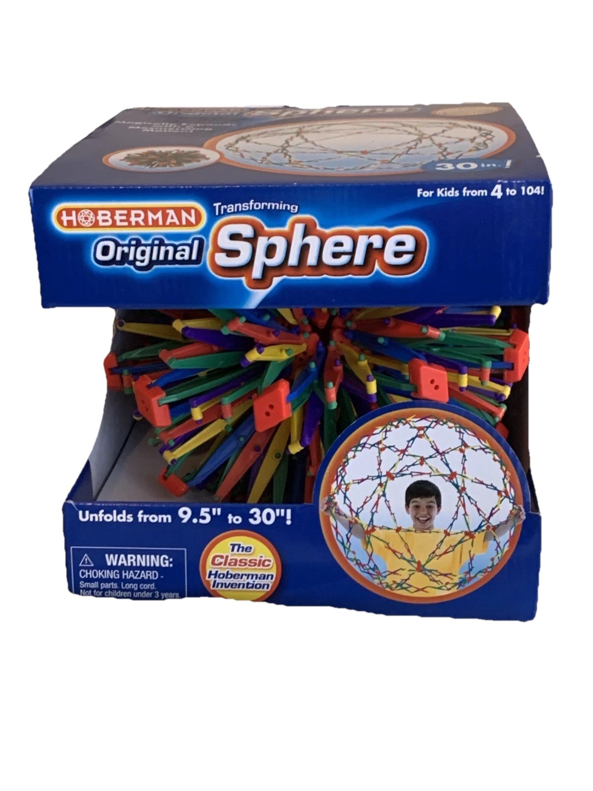 Hoberman Original Transforming Sphere Lg Rainbow Colorful Creative 9.5 – 30″ New