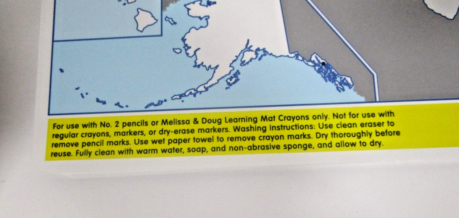Melissa & Doug USA Map Reusable Learning Mats Lot of 4 Learn States Capitals