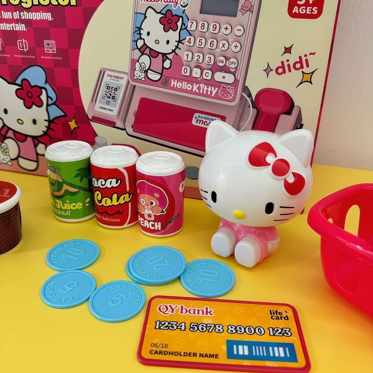 Hello Kitty Coin Counter Change Money Cash Counting Machine Bank Kids Toy sound