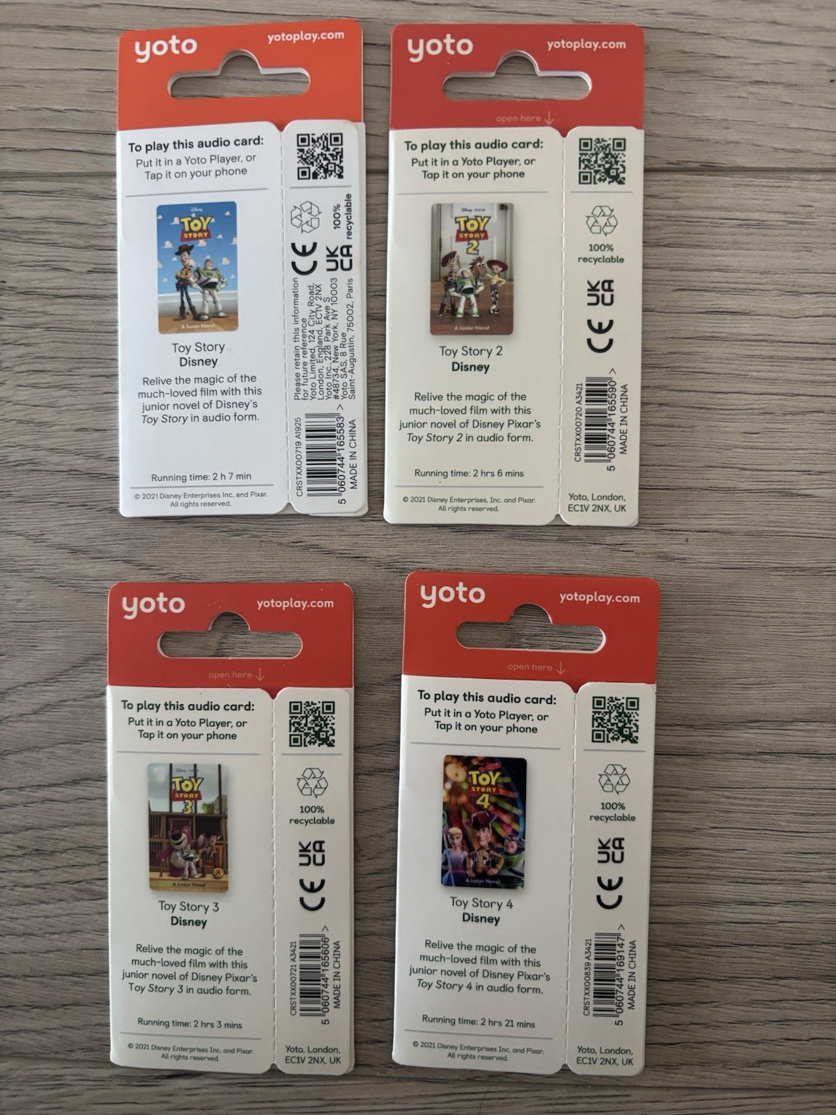 TOY STORY 1 2 3 and 4 Complete Bundle Set – Yoto Audio Cards HTF Retired