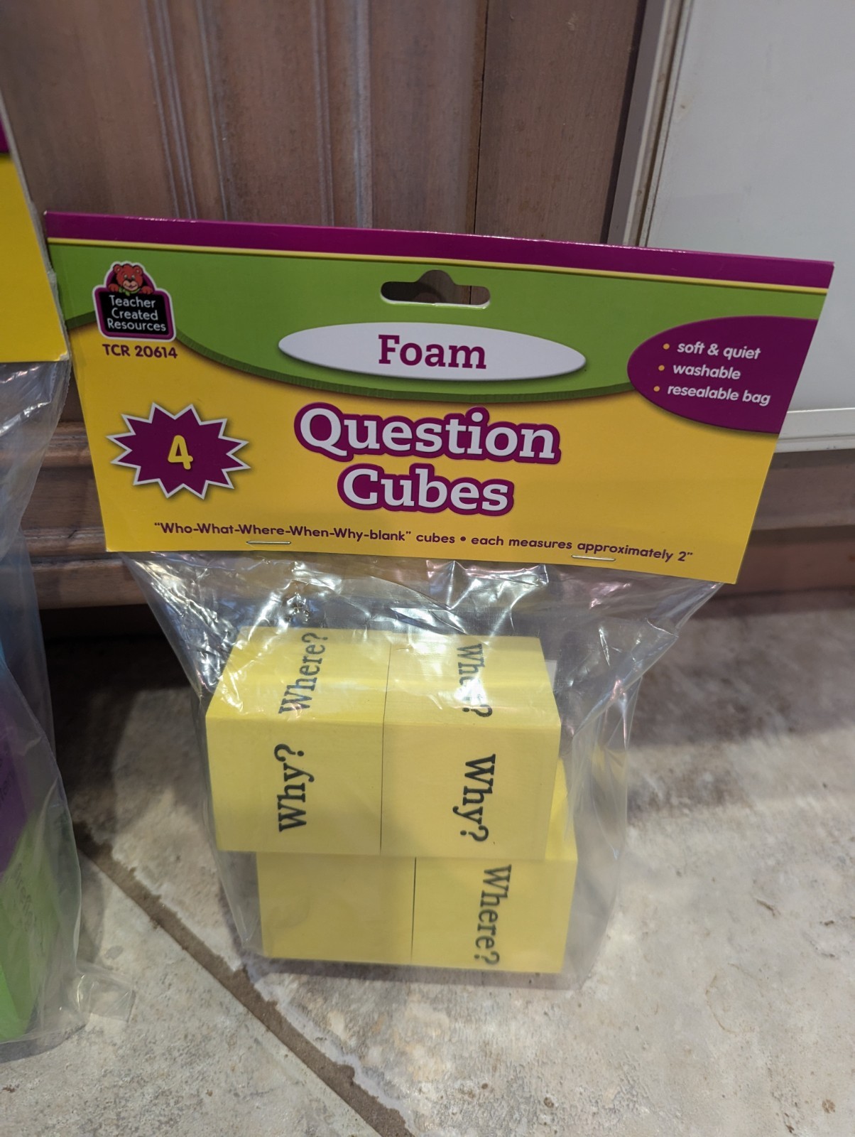 Teacher Created Resources Classroom Reading/Story Starter Foam Cubes 3 pack