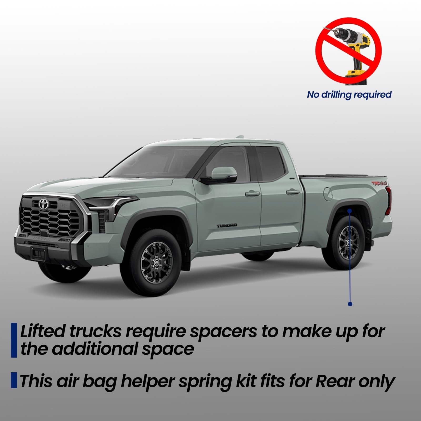 Rear Air Spring Bags Suspension Kit Compatible with 2007-2021 Toyota Tundra 2…