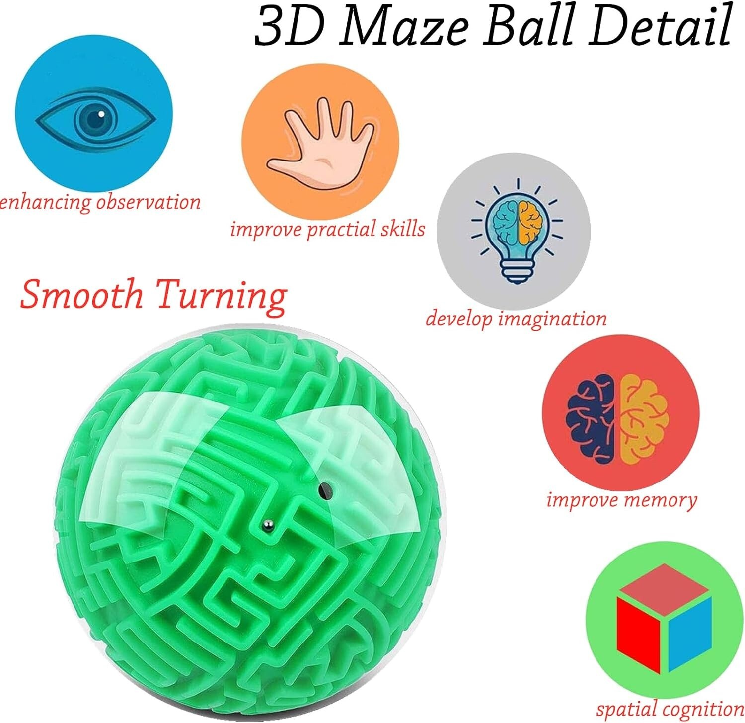 Gravity Cube Maze Ball Memory Sequential Ball Maze Puzzle Toy Gifts for Kids