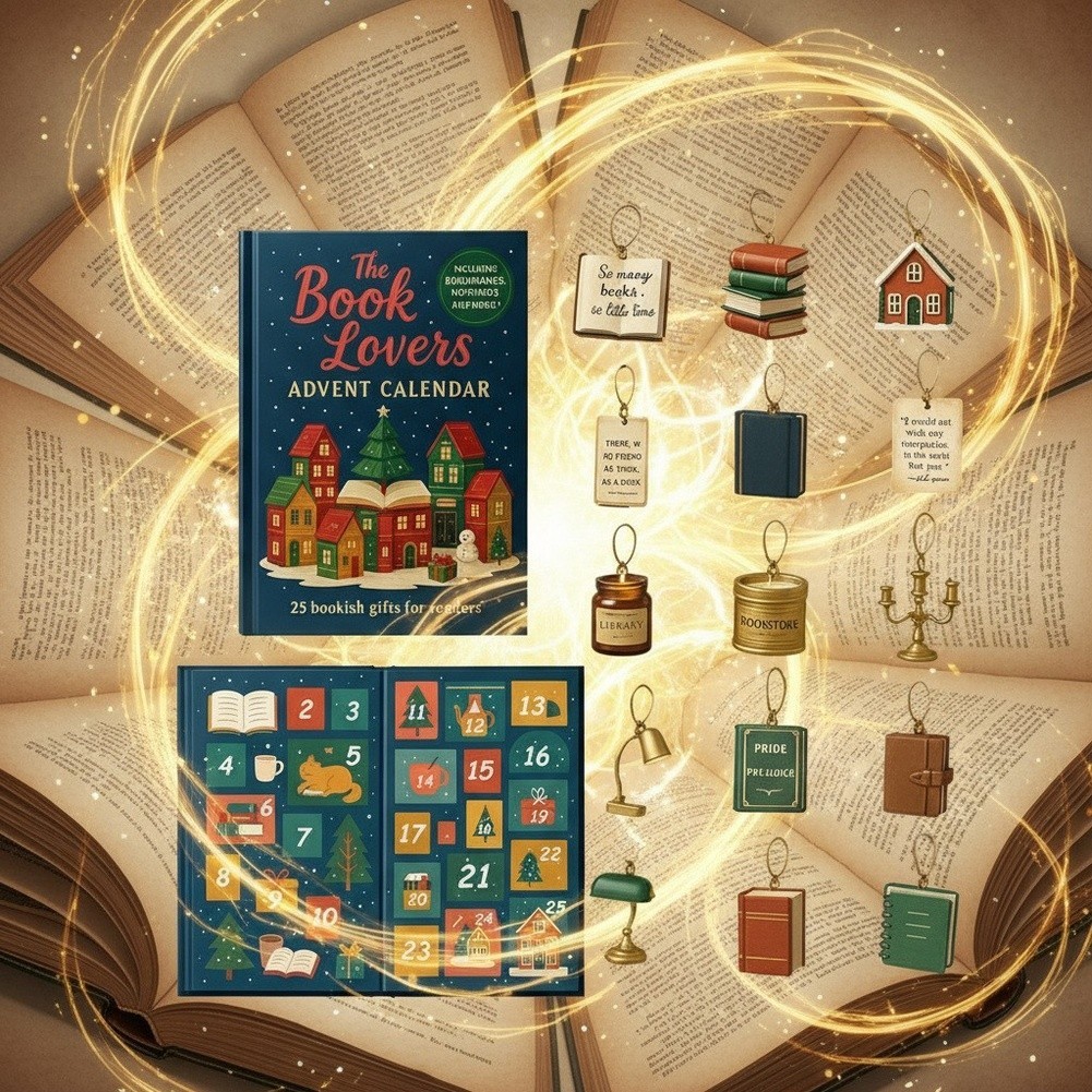 Book Advent Calendar Holiday Decoration Bookmarks Included Notepads Included