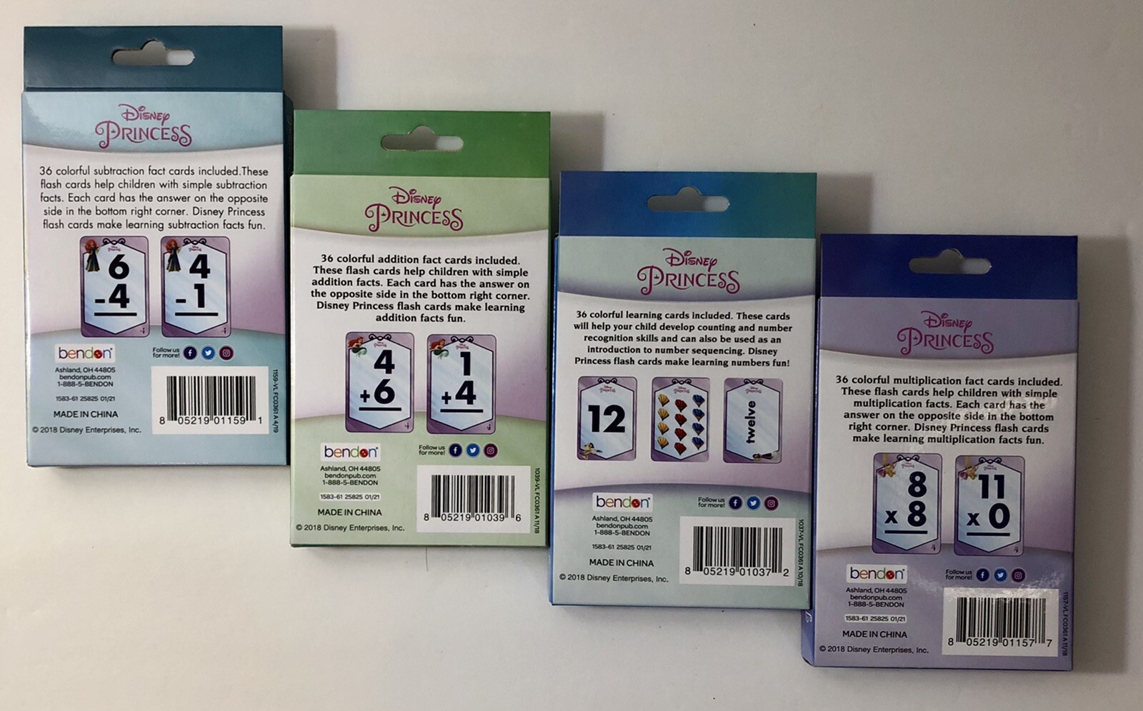 Disney Princess Learning Flash Cards Back To School