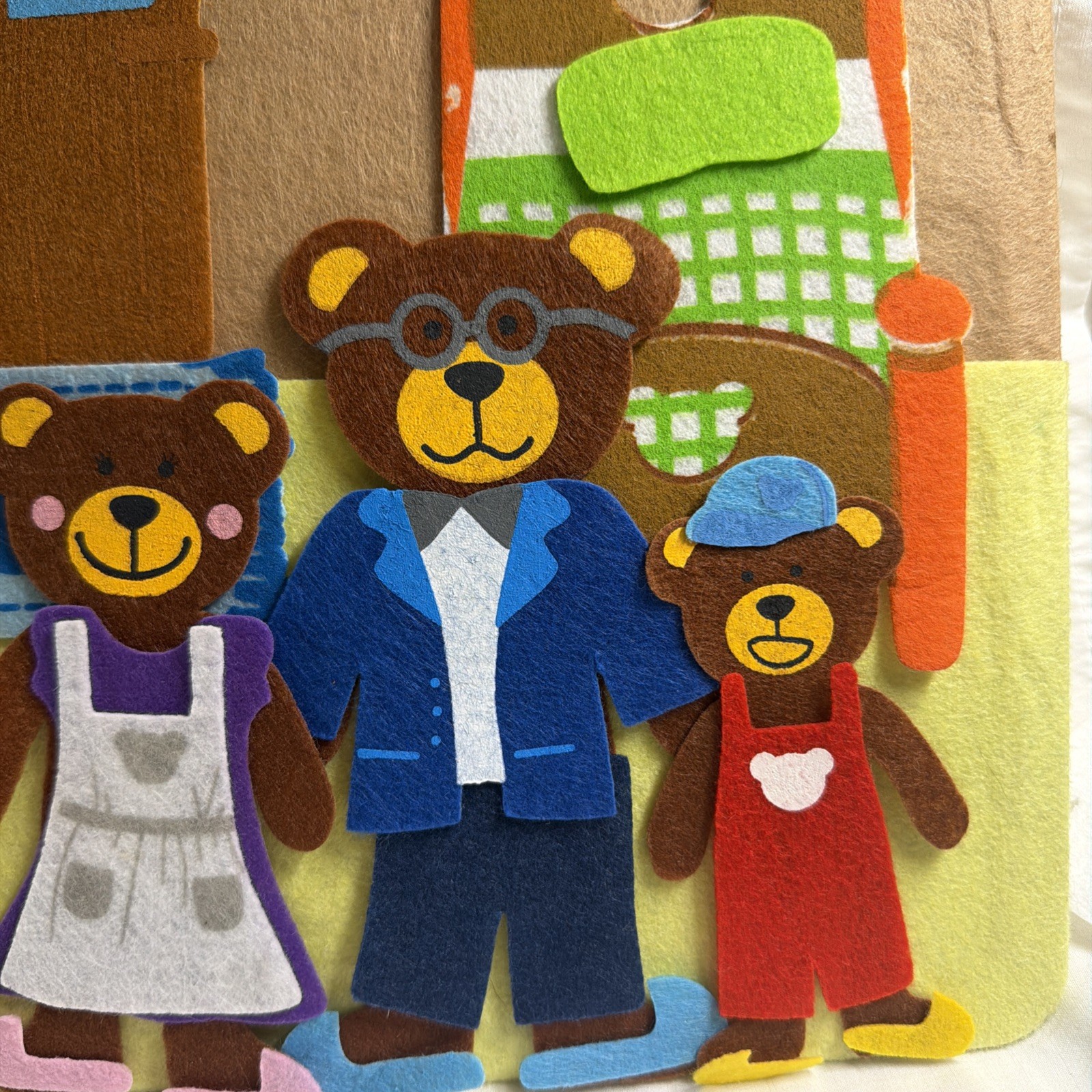 Felt Creations Hurricane Toys GOLDILOCKS & THE THREE BEARS Storyboard 50 Pieces
