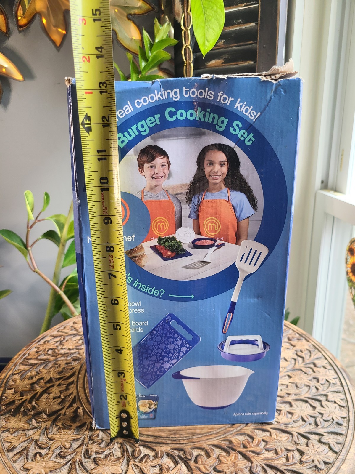 MasterChef Junior Burger Cooking Set Kids Kitchen Kit Recipe Cards Chef