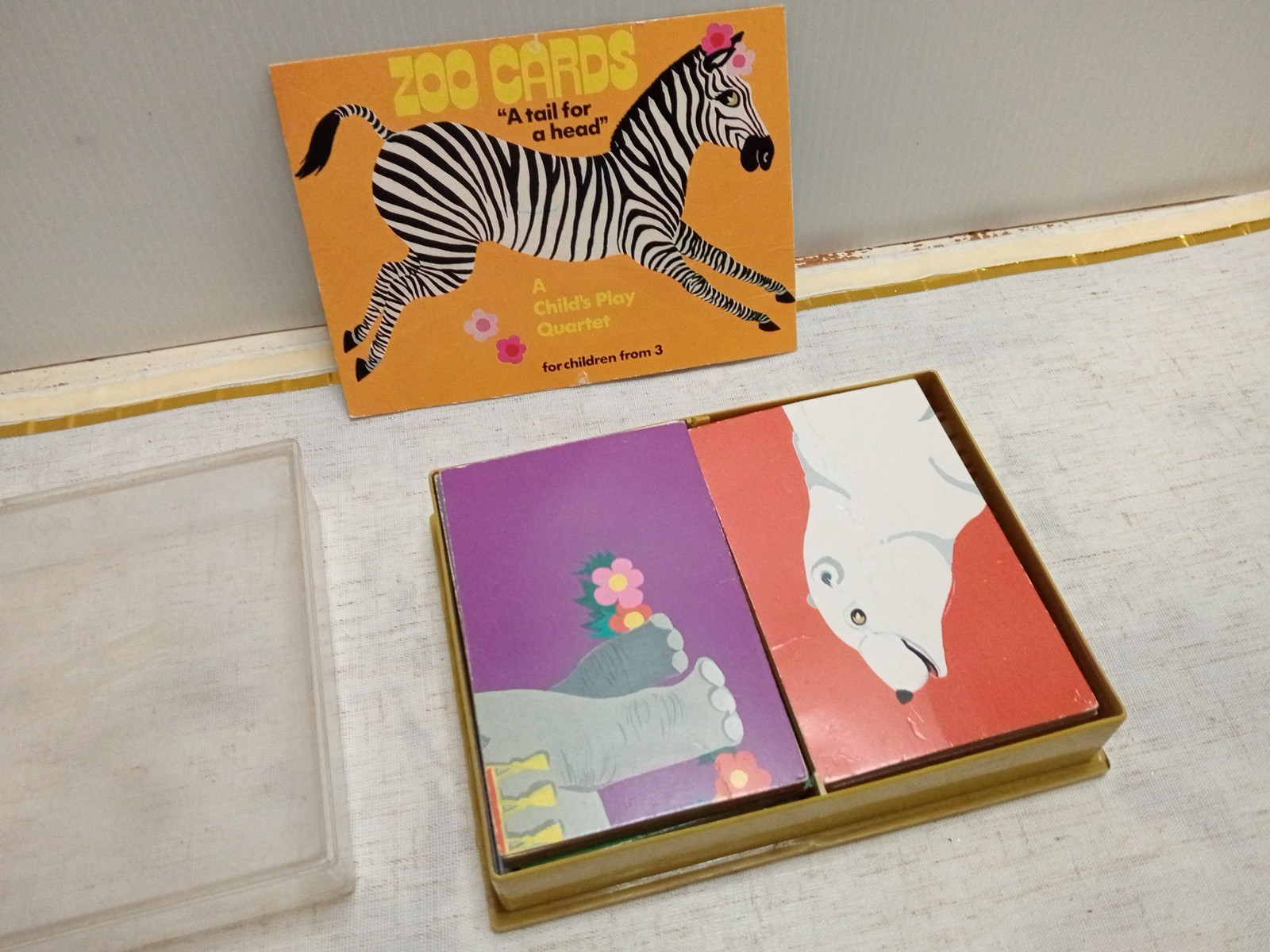 Vintage Zoo Cards A Tail for a Head A Child’s Play Quartet Made in West Germany