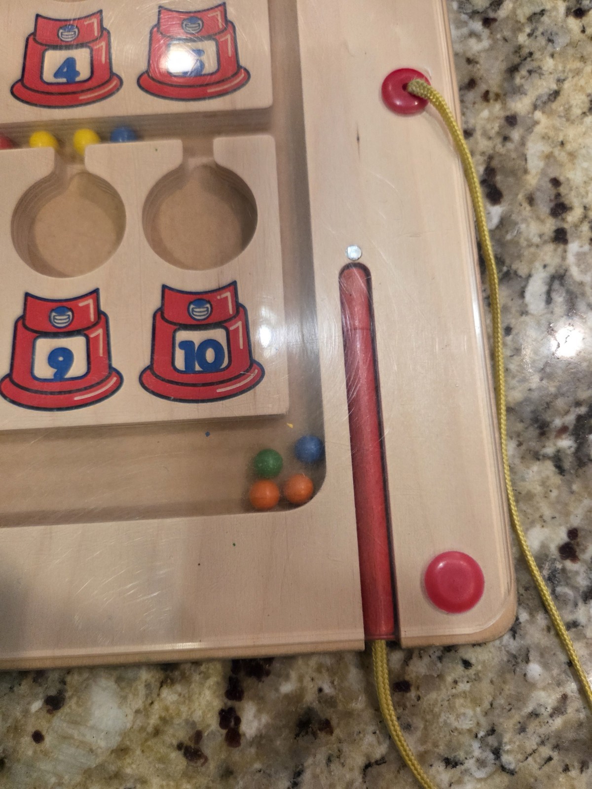 Lakeshore Learning Magnetic Counting Maze Wood Gumball Age 3+ Homeschool Game