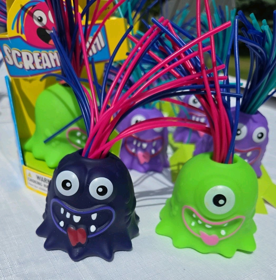Stress Relief Hair Pulling Screaming Monster Toy, Kid Or Office Gag, Lot Of 15