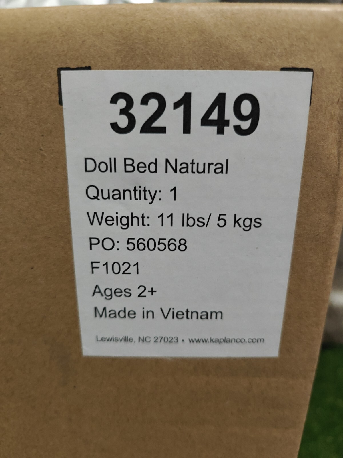 Kaplan Early Learning High Quality Wooden Doll Bed