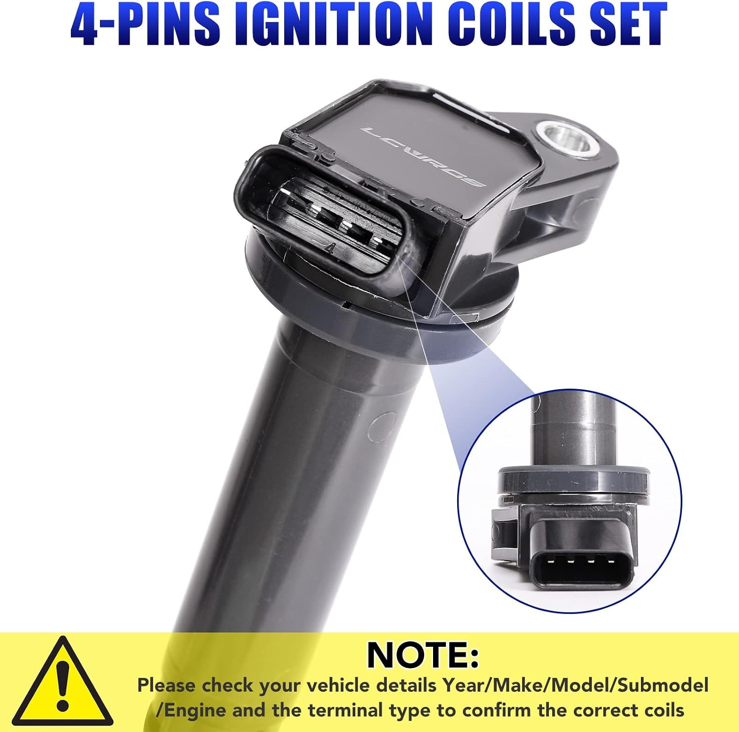 Set of 4 Ignition Coil Pack Fits for 2.5L 2.7L L4 2009 2010 2011 2012 2013 2014
