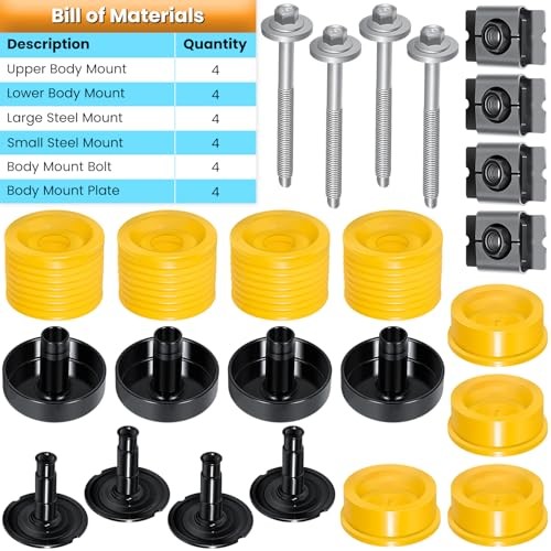924-066 Body Mount Bushing Kit for Ford F250 F350 Yellow