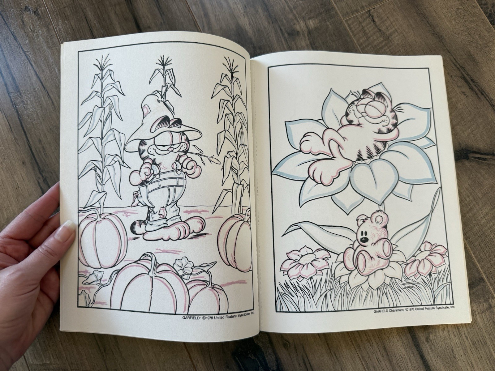 Golden GARFIELD Activity Book LOT Trace & Color Paint ‘N’ Marker With Water Cat