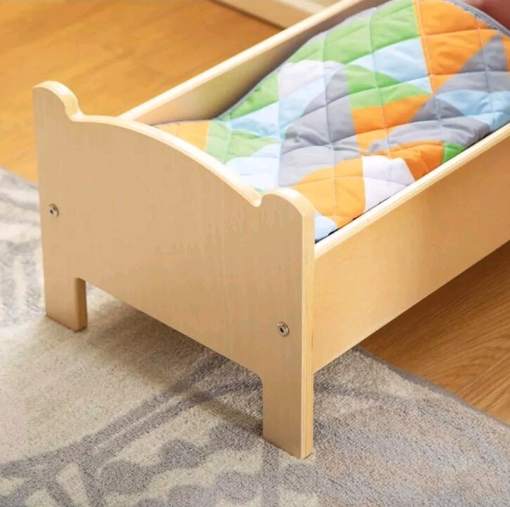 Kaplan Early Learning High Quality Wooden Doll Bed