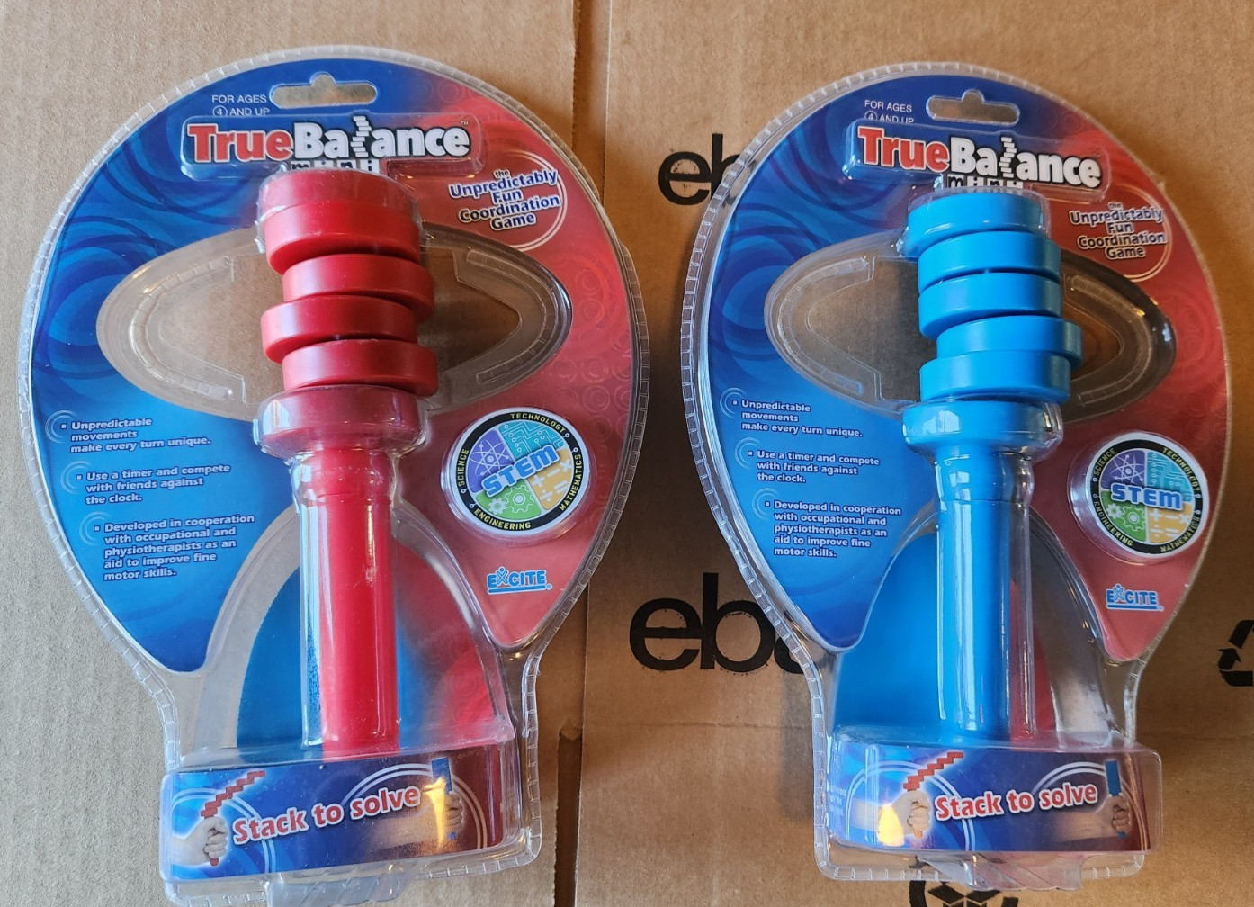 True Balance Handheld Wooden Toy by Excite “STEM” Coordination New Mini – Mixed