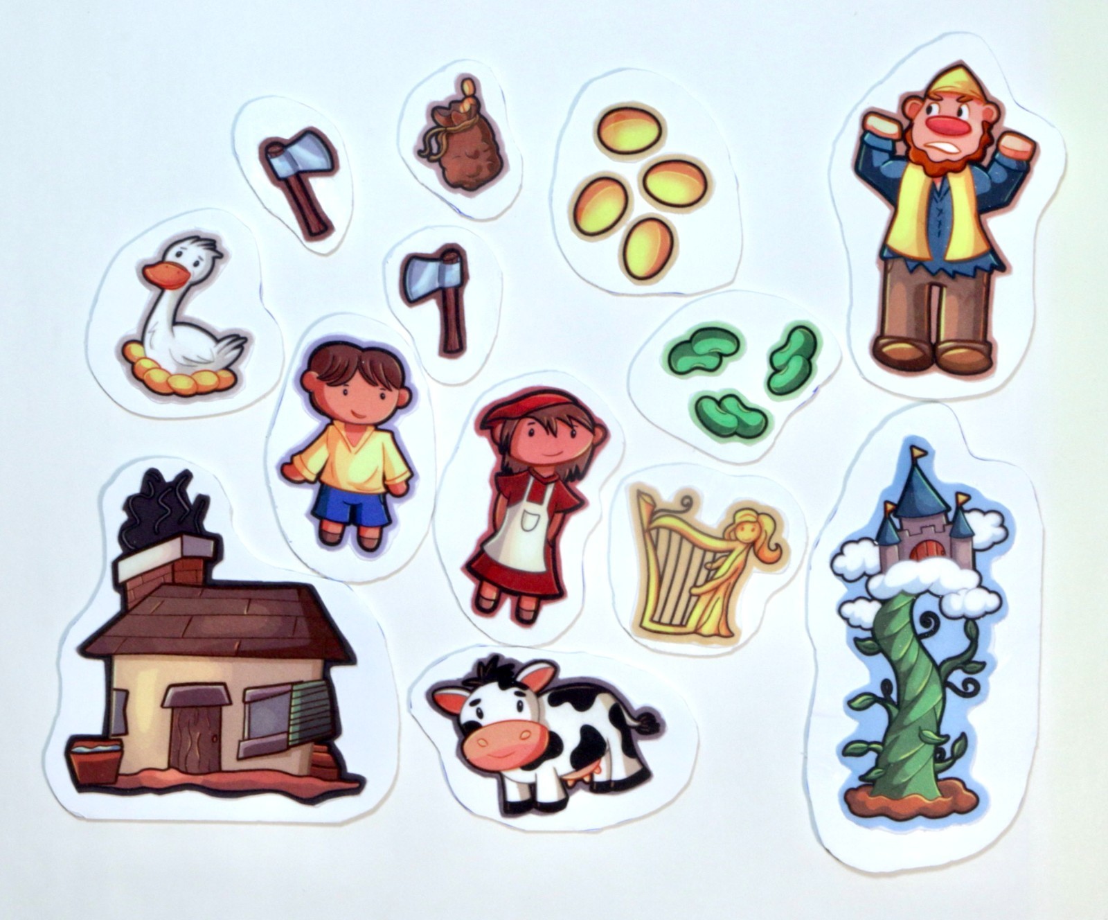 Set of Jack and the Beanstalk Story Characters, Felt on Foam Board