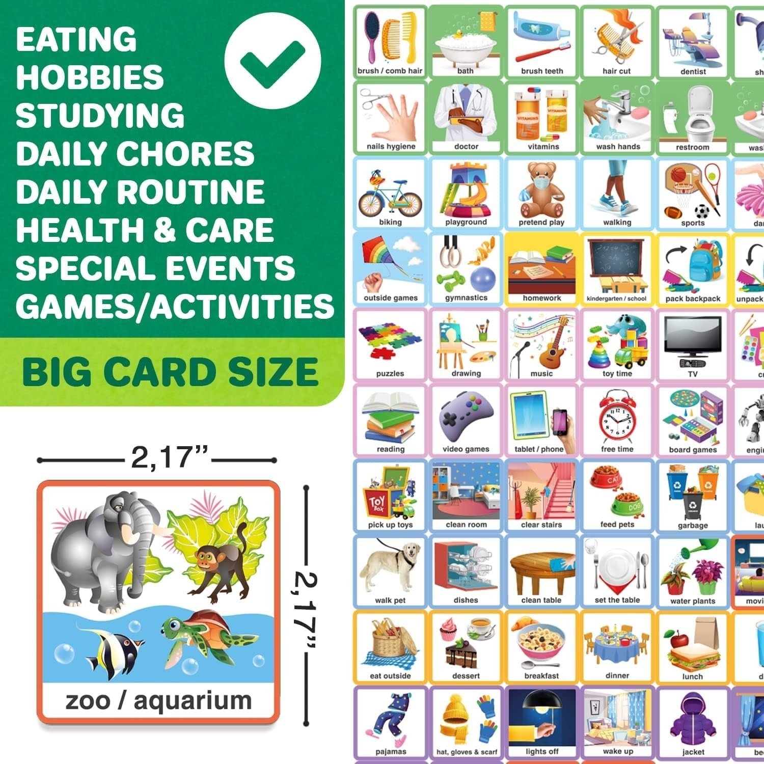 Autism Tools: 95 Reward Cards for Children – Routine Chart