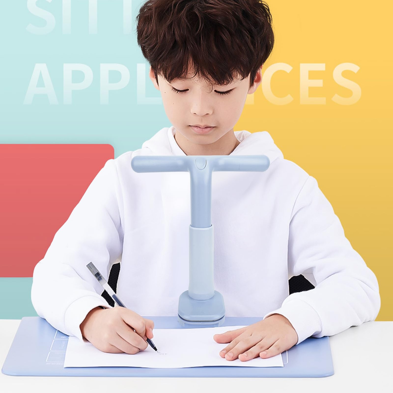 Adjustable Kids Sitting Posture Corrector, Small Writing Desk Posture Correct…