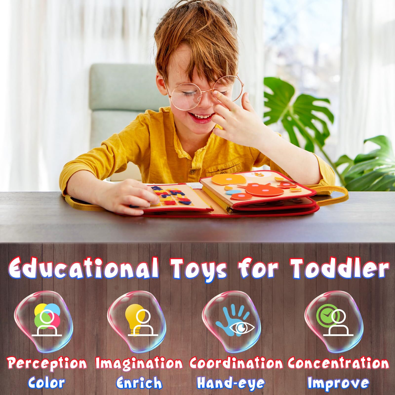 Busy Board Montessori Toys for Toddlers Sensory Toy Preschool Learning Education