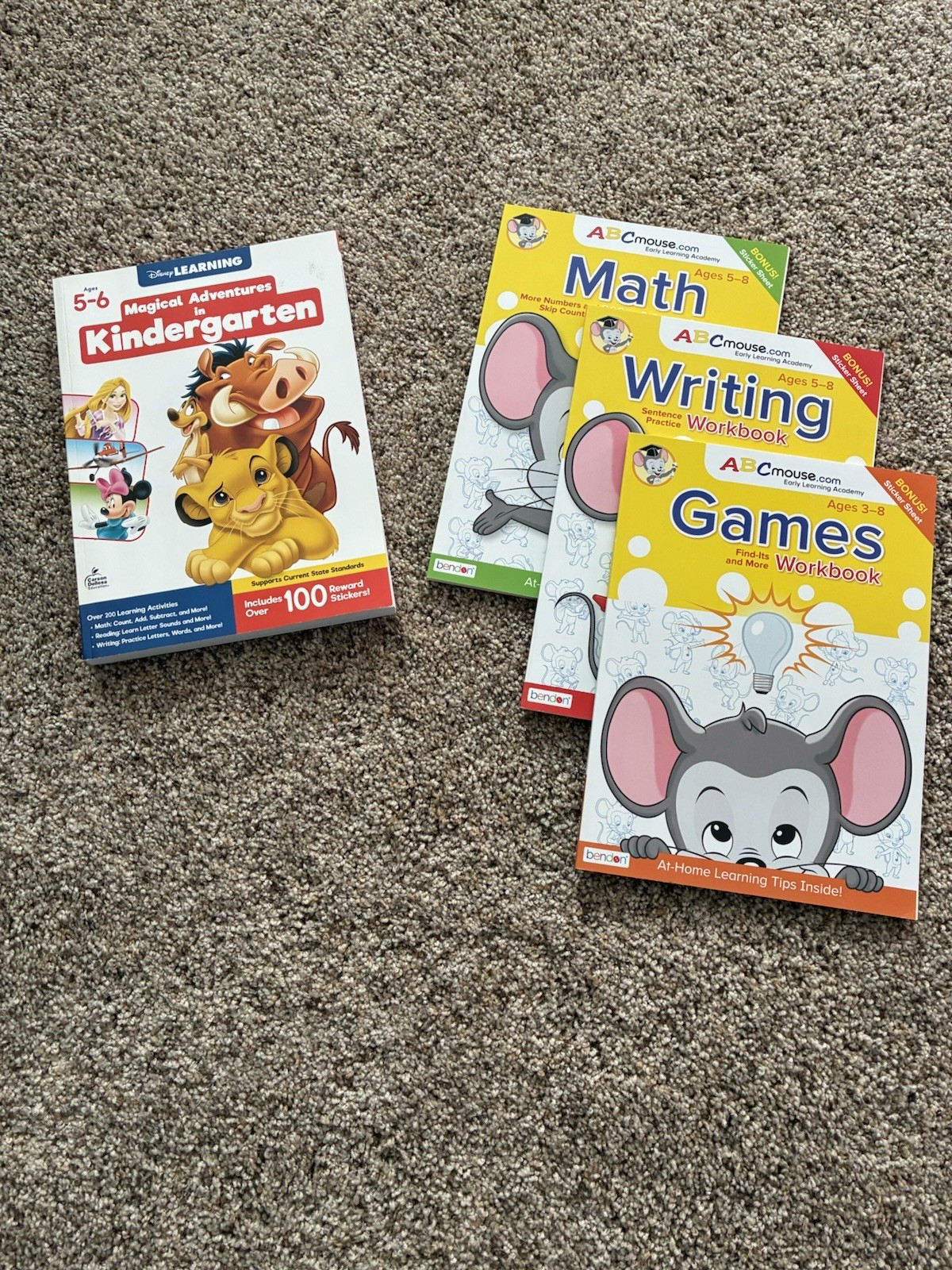 ABC Mouse Workbook Lot Of 4 Ages 3-8 Brand New