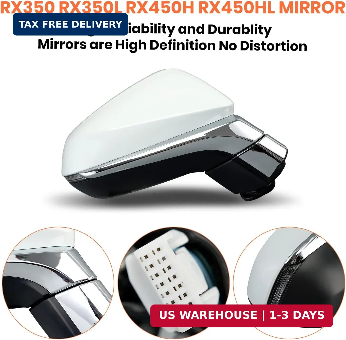 Right Passenger Side Mirror For 2016-2022 Lexus RX350 350L RX450H RX450HL Mirror