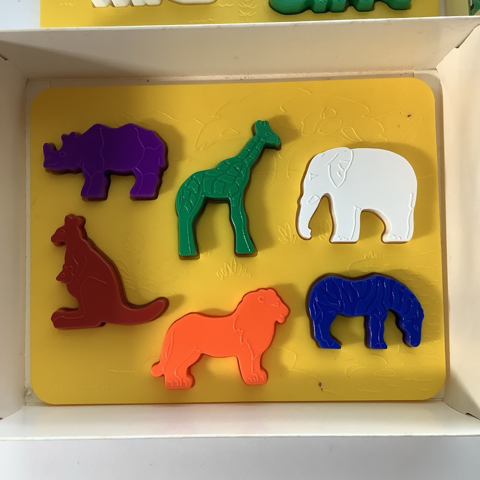 Vintage Discovery Toys Place And Trace Puzzle And Stencil Set From 1984