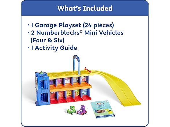 hand2mind Counting Car Garage, Race Car Track, Toy Vehicle Playsets