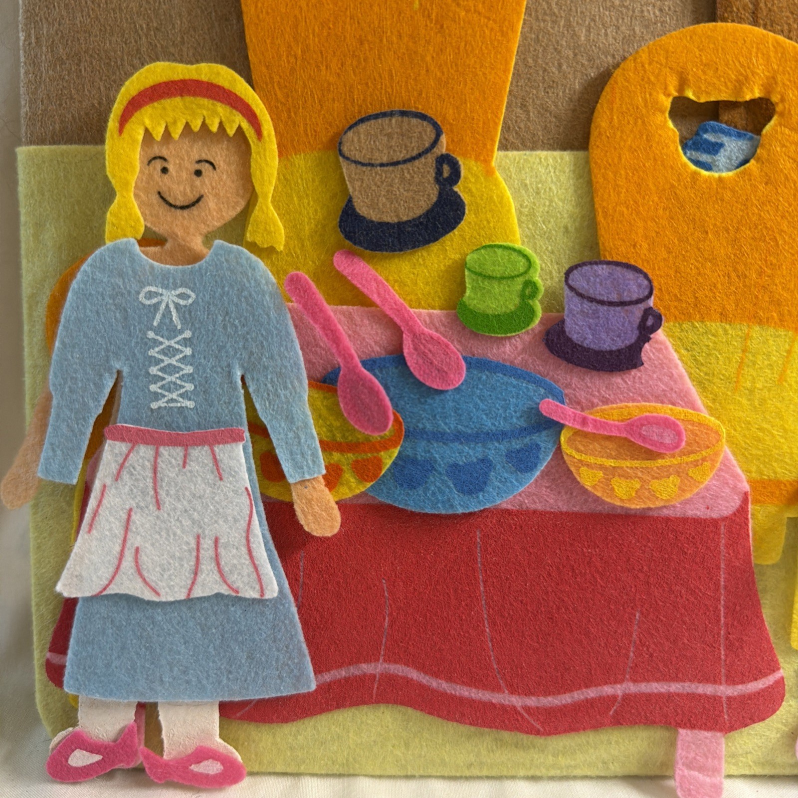 Felt Creations Hurricane Toys GOLDILOCKS & THE THREE BEARS Storyboard 50 Pieces