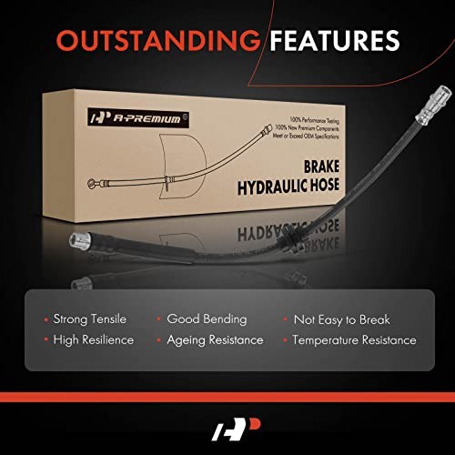 Front Driver or Passenger Side Brake Hydraulic Hose Compatible with Mercedes