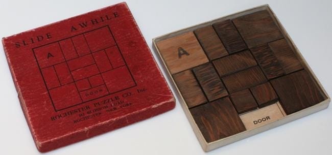 Slide a While / Model Garage – Sliding Puzzle – 3D Printed Classic 1930s Toy,