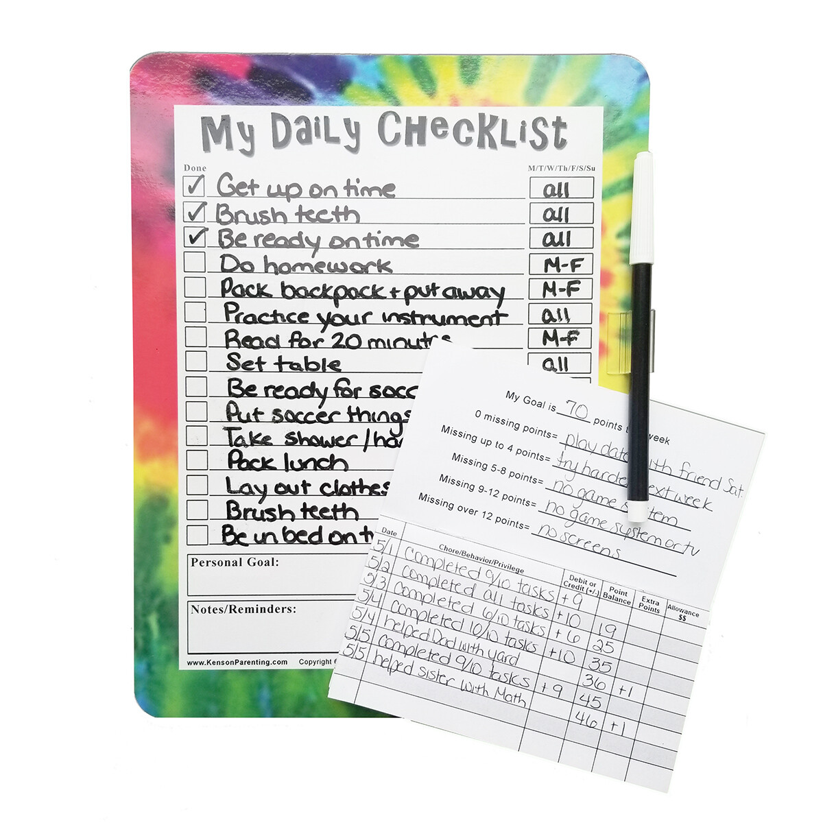 2 Kids On Track! Responsibility & Behavior System for tweens checklist 8+ chores