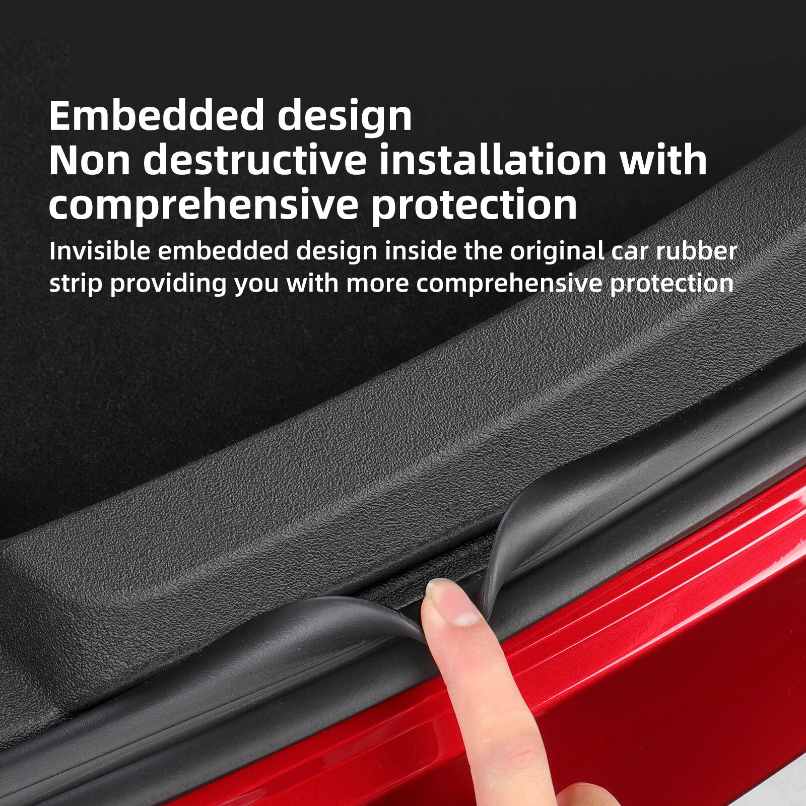 For Tesla Model 3 Highland 2024 Inner Rear Bumper Guard Cover Trim Accessories