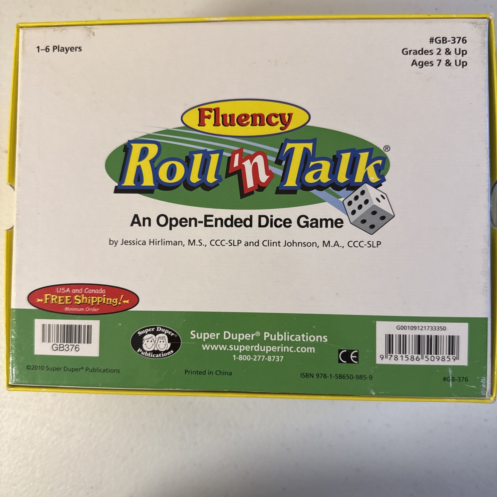 Fluency Roll ‘n Talk-An Open Ended Dice Game