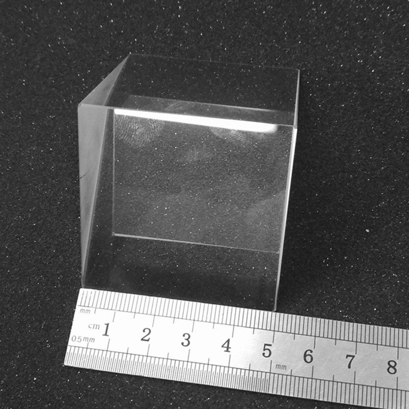 50x50x50mm K9 Optical Glass Right Angle Prism For Optical Experiment 1pc