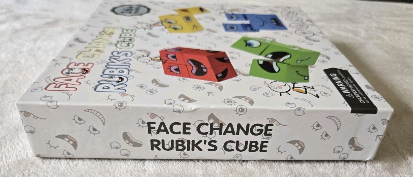 Face Change Rubik’s Cube Toy Wooden Block Kids 36+ Mo Learning Game EUC 3 Year+
