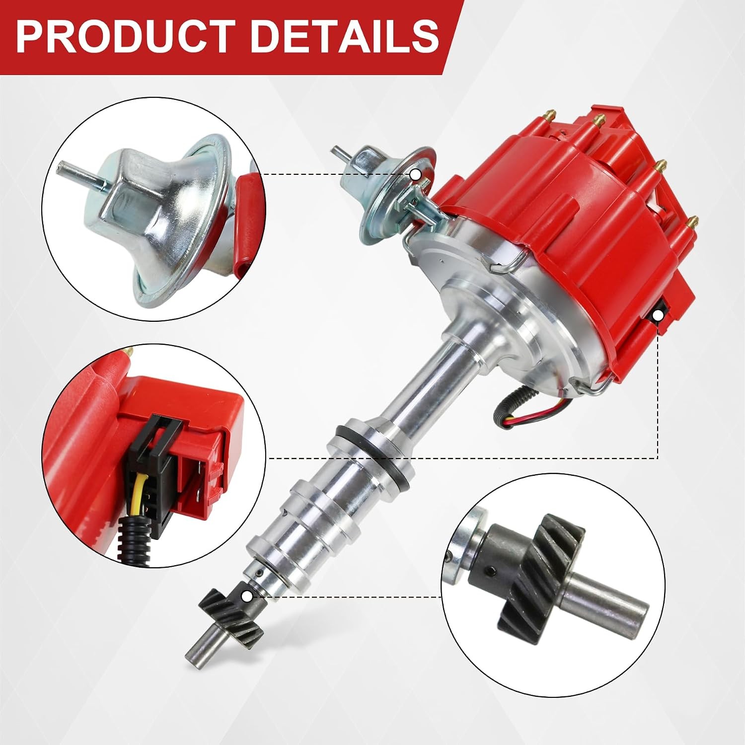 HEI Distributor Ford FE 390 428 Red Cap 65000V