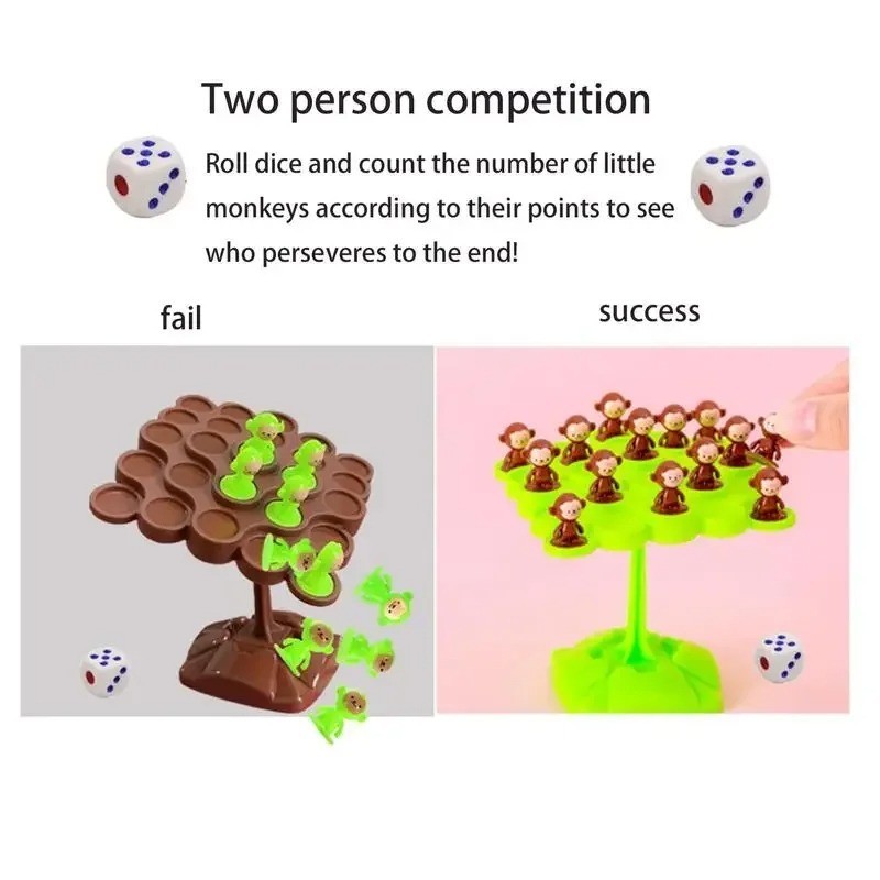 Balancing Tree Toy Monkey Scale Educational Number Board Game Kids Party