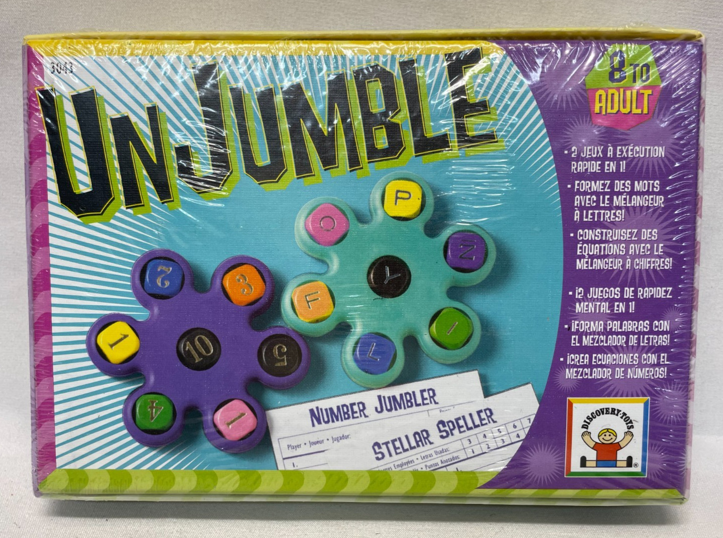 Discovery Toys UnJumble Letter Word Builder & Equation Quick Thinking Games NEW