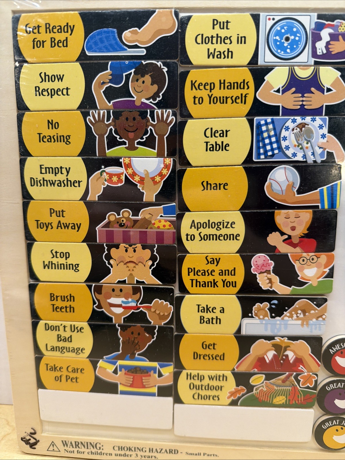Melissa & Doug My Magnetic Responsibility Chart BRAND NEW & SEALED Wooden