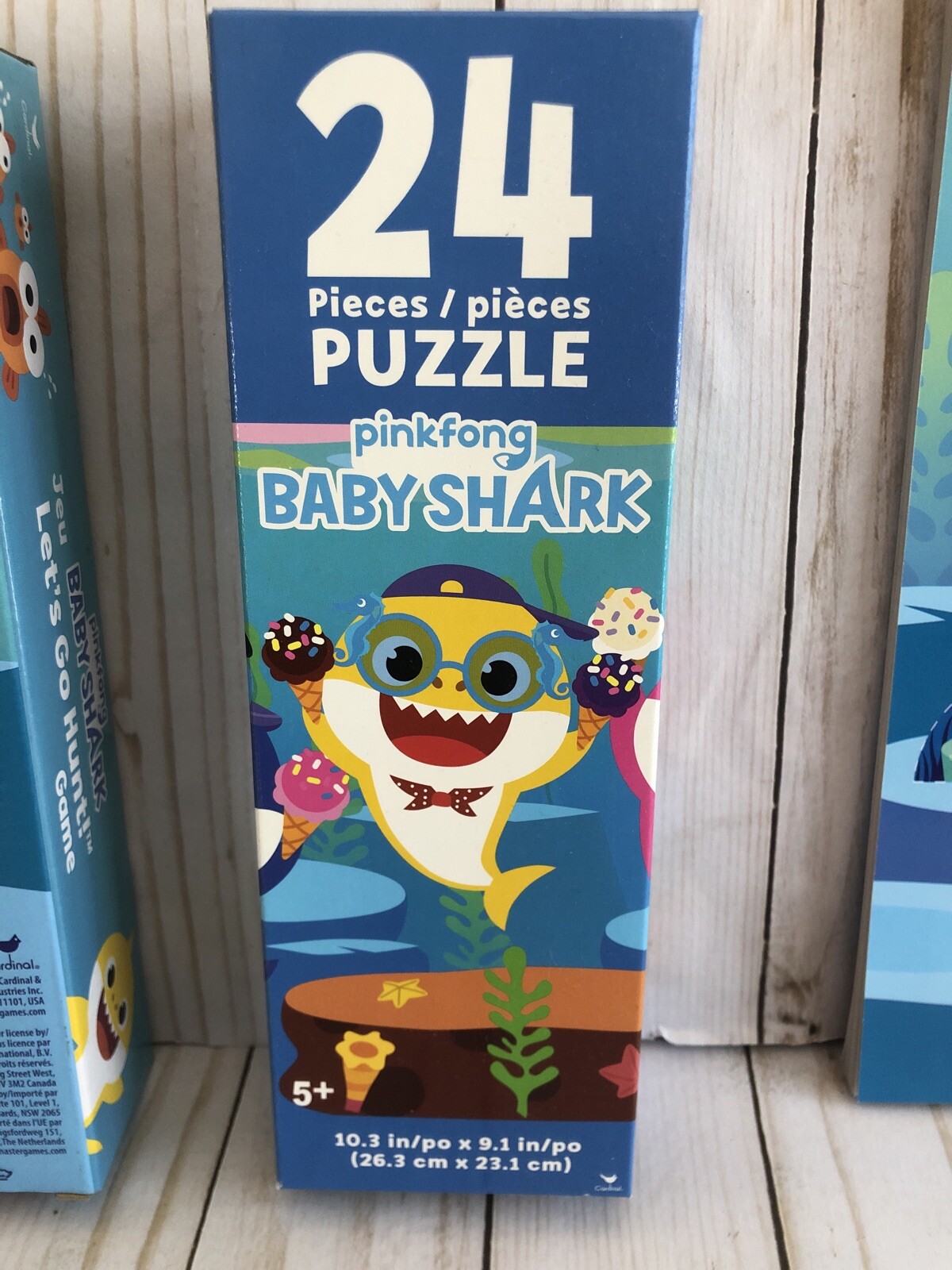 Baby Shark Lets Go Game + Ice Cream Puzzle + Coloring Book + Crayola Crayons New