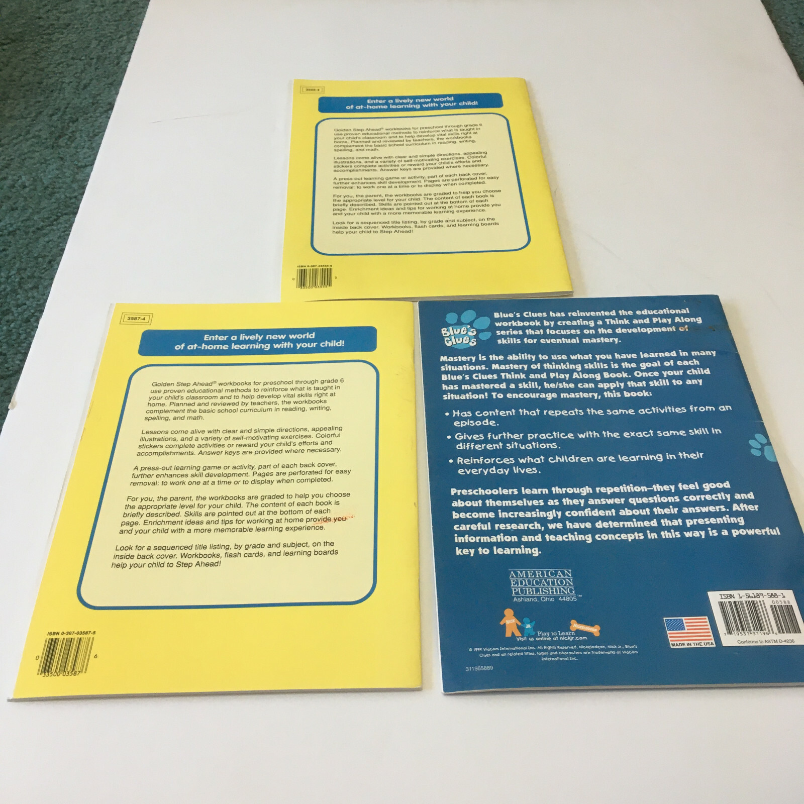 Golden step ahead cursive writing beginning to read book 1 blue’s clues signs