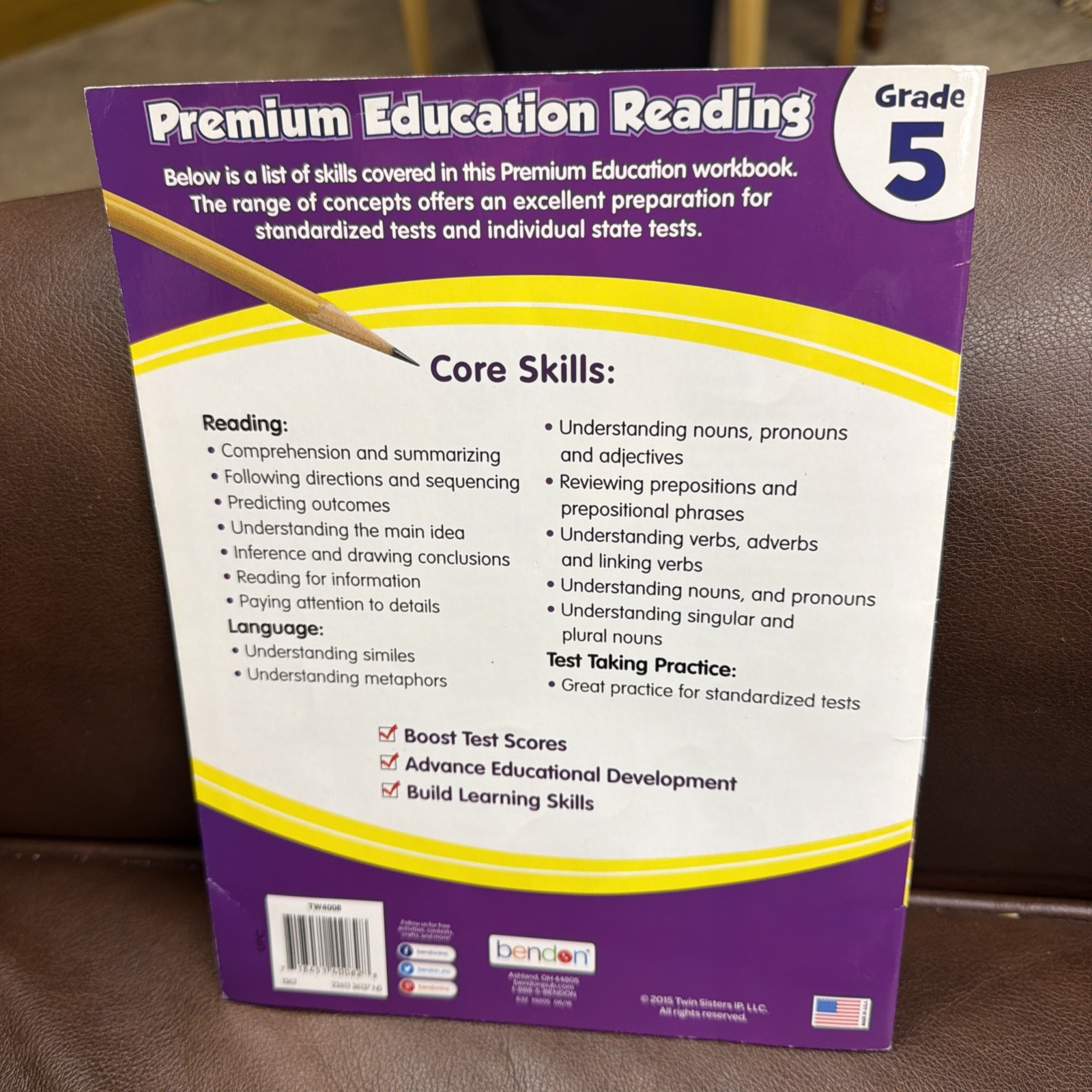 5th Grade Reading Workbook Tutor Teacher Homeschool Tutoring Literacy