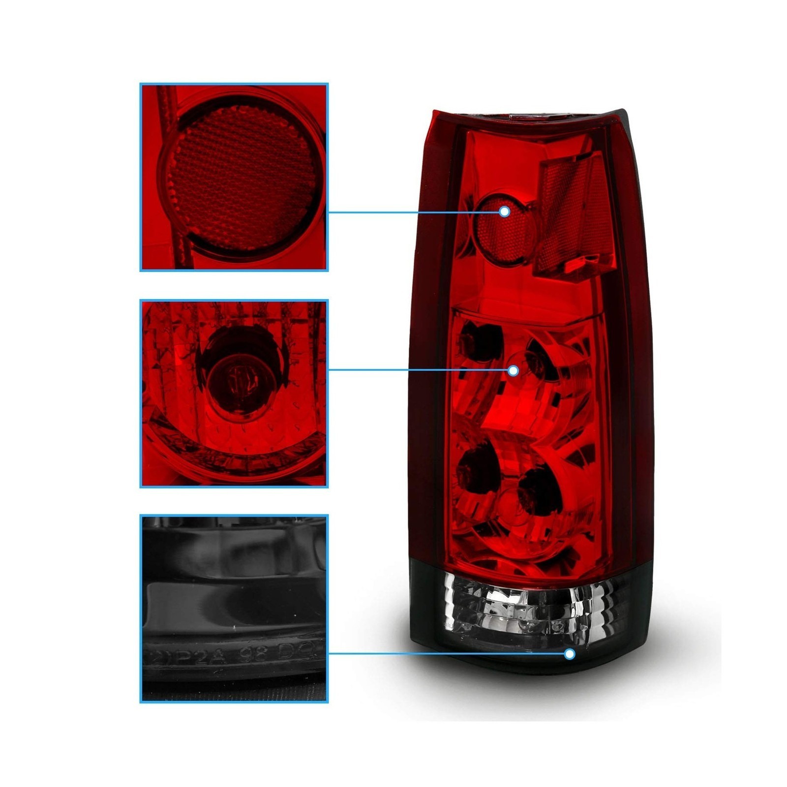 AmeriLite for Chevy GMC FullSize C/K Silverado Sierra Pickup Suburban Crystal…