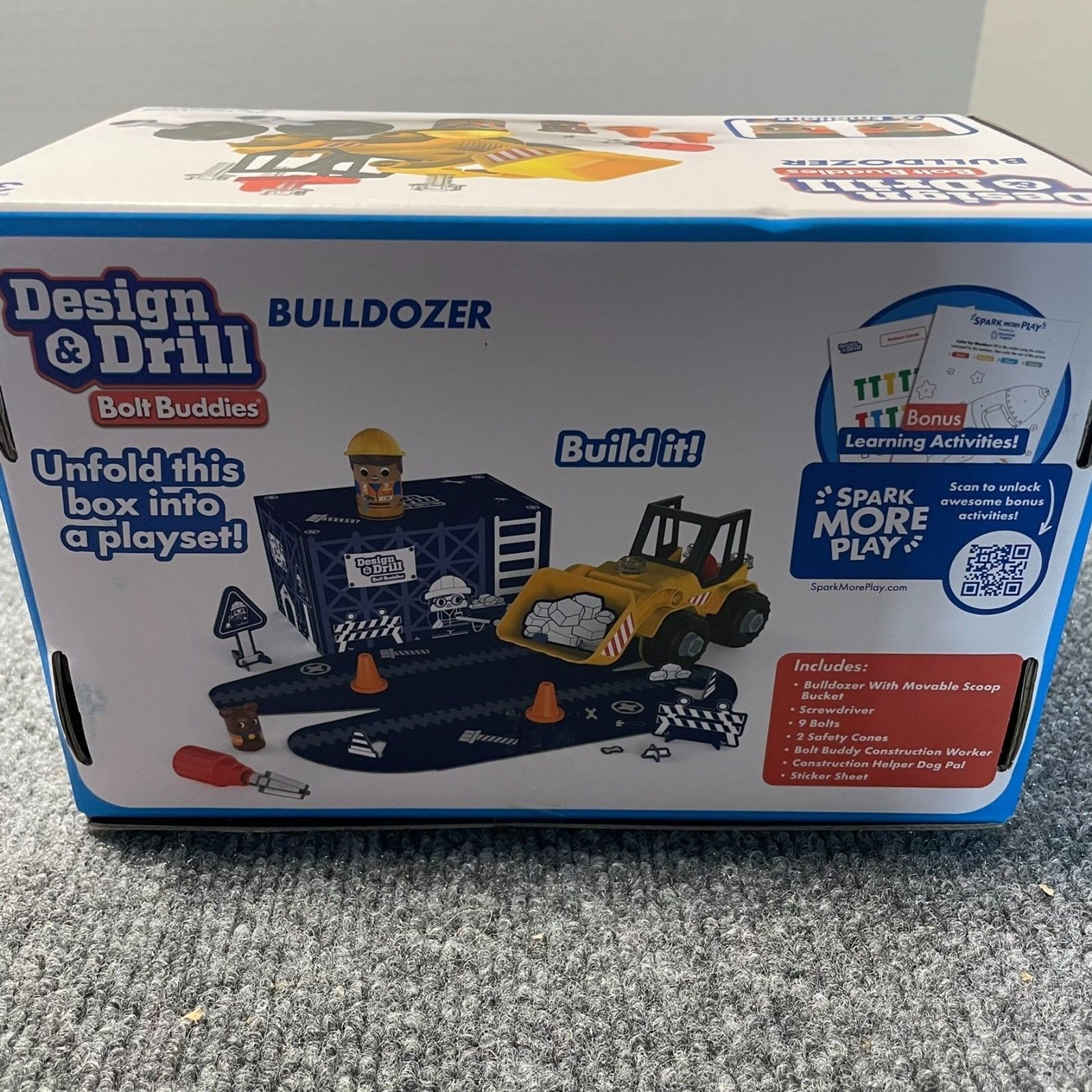 Educational Insights Design & Drill Bolt Buddies Bulldozer Kids STEM Toy Ages 3+
