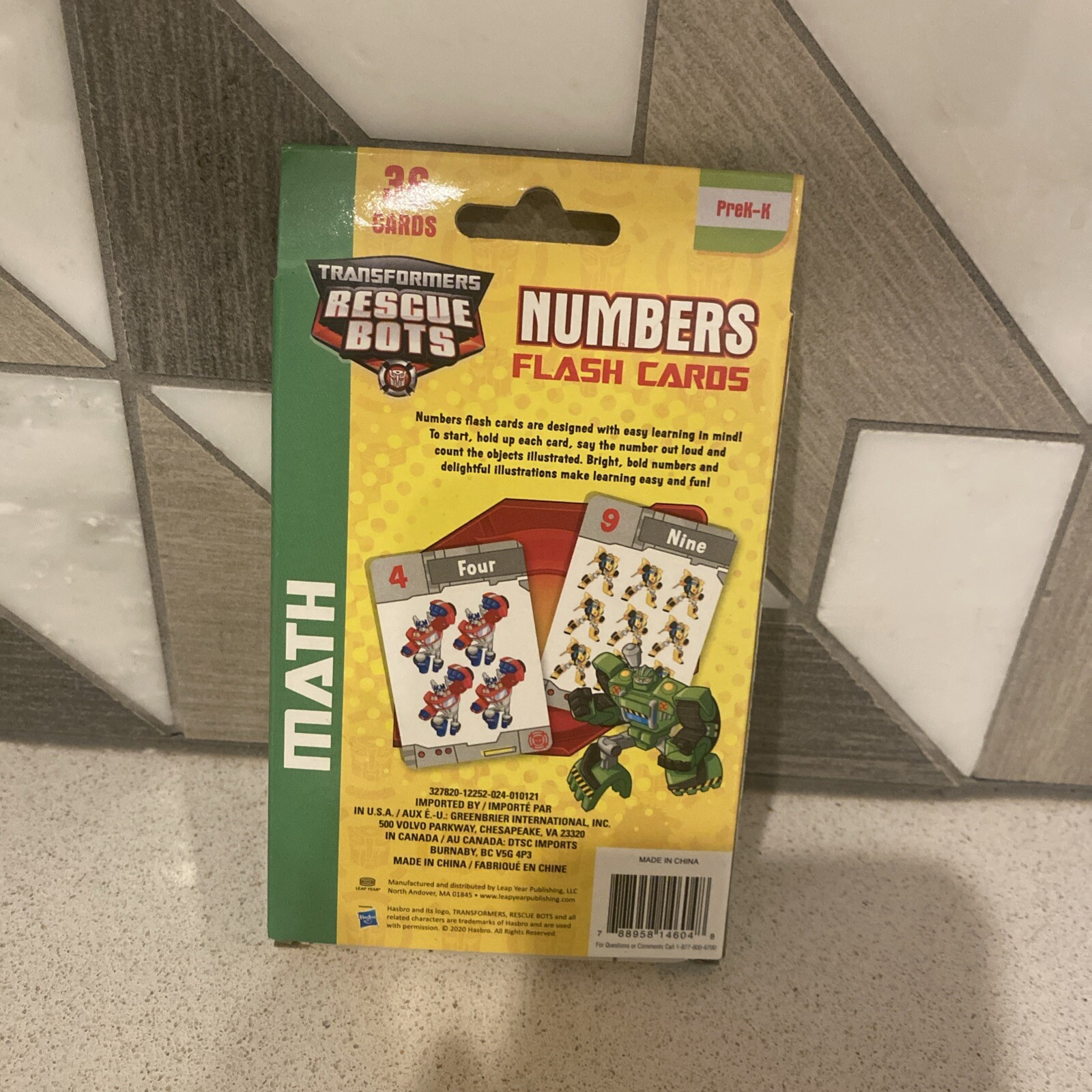 Transformers Rescue Bots Pre-K K Flashcards MATH. Numbers Flash Cards